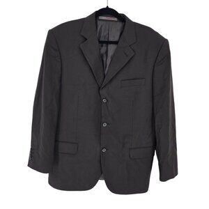Giorgio Cosani Mens 42 R black super 100s 3 button suit blazer jacket Wool